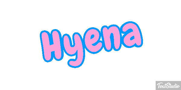 Hyena Tekst effect