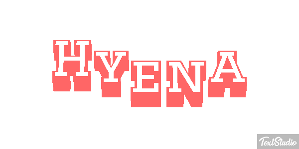 Hyena Tekst effect