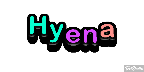 Hyena Tekst effect