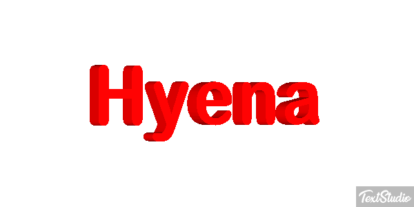 Hyena Tekst effect