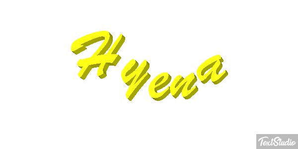 Hyena Tekst effect