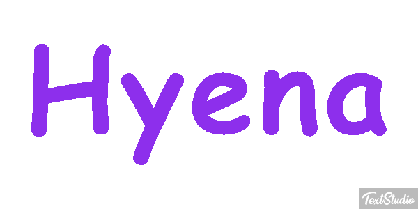 Hyena Tekst effect