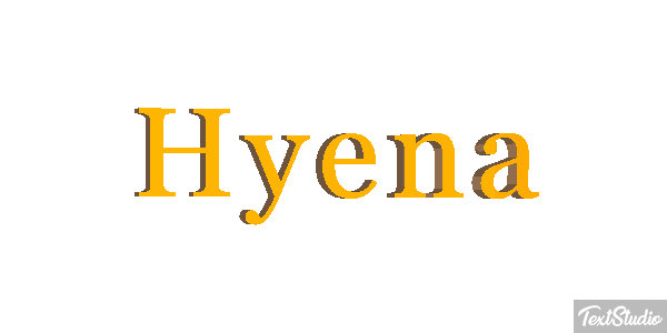 Hyena Tekst effect