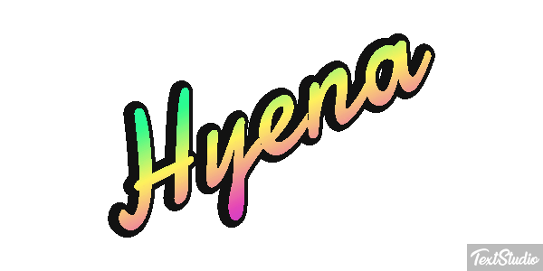 Hyena Tekst effect