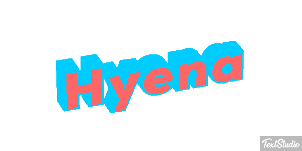 Hyena Tekst effect