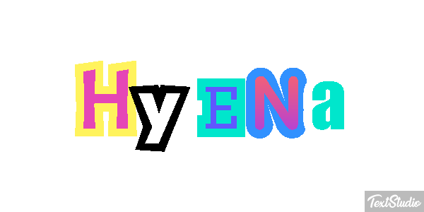 Hyena Tekst effect