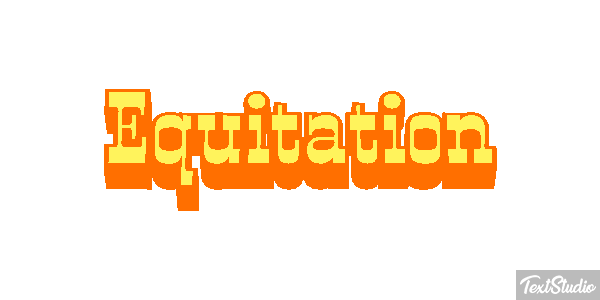 Équitation Text effect
