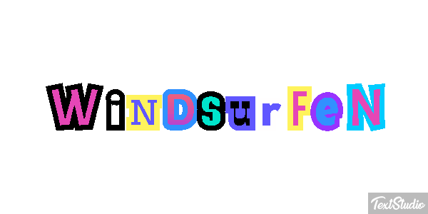 Windsurfen Текстовый эффект