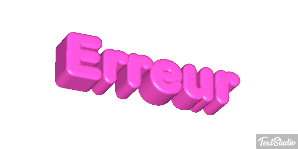 Erreur Effet de texte