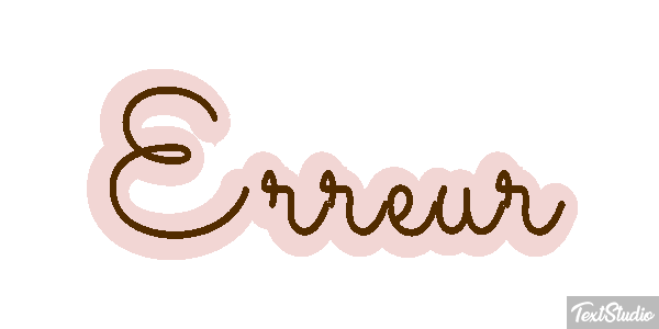 Erreur Effet de texte