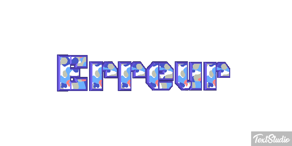 Erreur Effet de texte