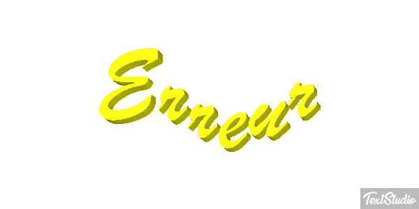 Erreur Effet de texte