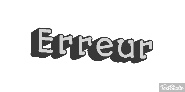 Erreur Effet de texte