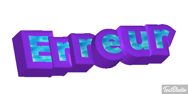 Erreur Effet de texte