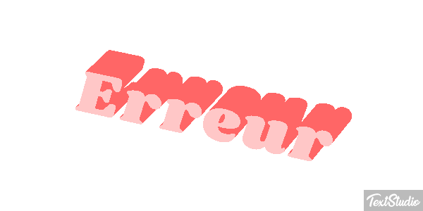 Erreur Effet de texte