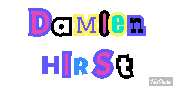 Damien Hirst Text effect