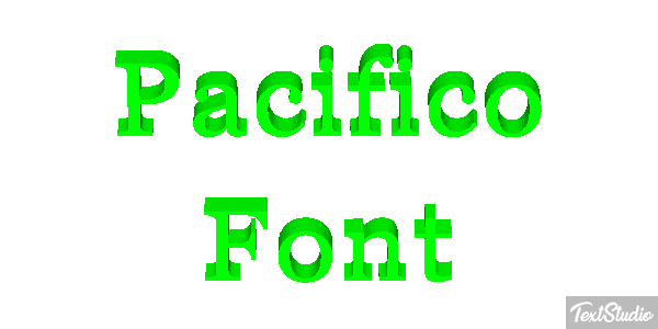 Pacifico Font Effetto testo