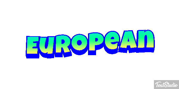 European Efecto de texto