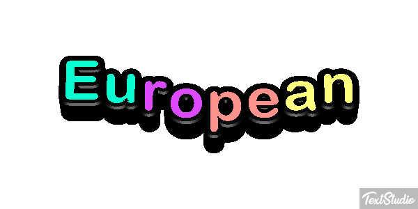 European Efecto de texto