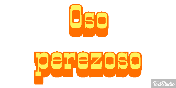 Oso perezoso Effetto testo