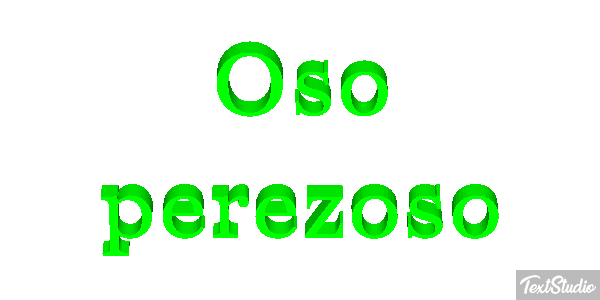 Oso perezoso Effetto testo