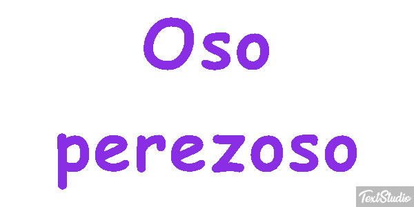 Oso perezoso Effetto testo