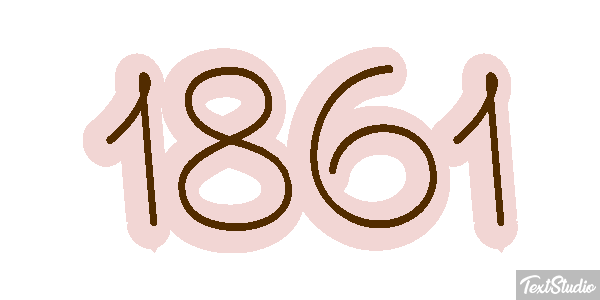 1861 Text effect