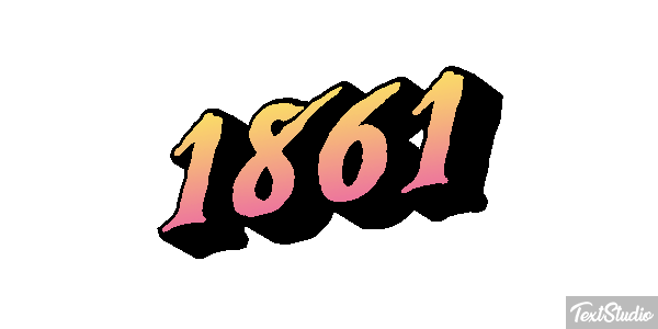 1861 Text effect