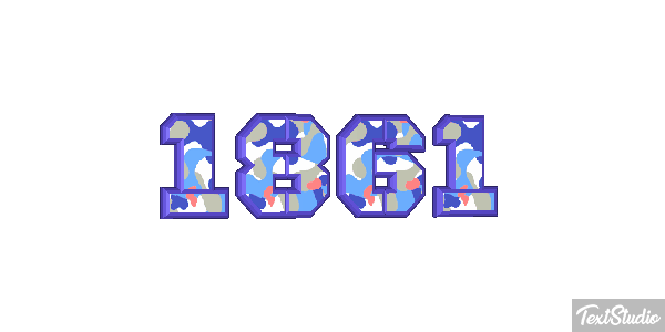 1861 Text effect