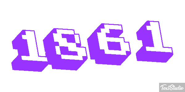 1861 Text effect
