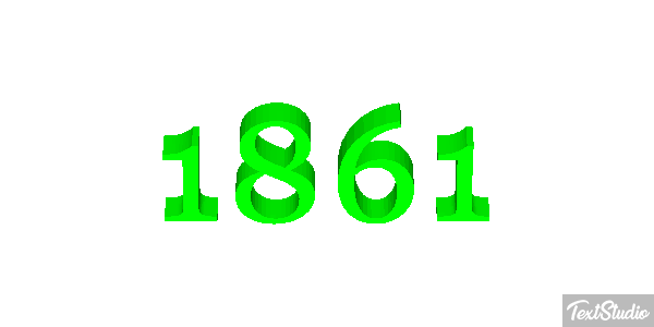 1861 Text effect