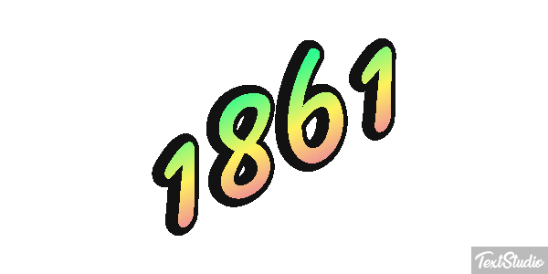 1861 Text effect