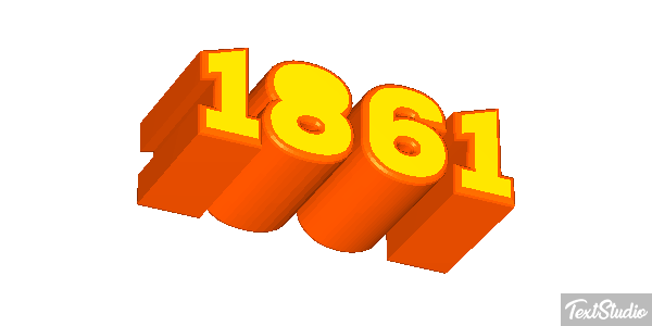 1861 Text effect