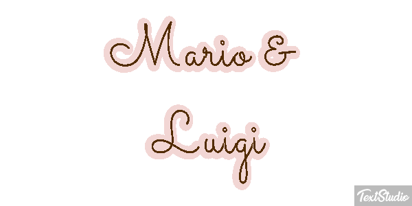 Mario & Luigi Effetto testo