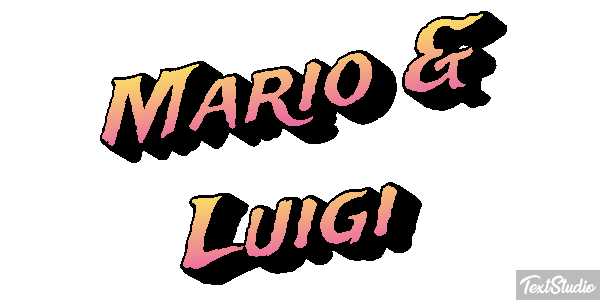 Mario & Luigi Effetto testo