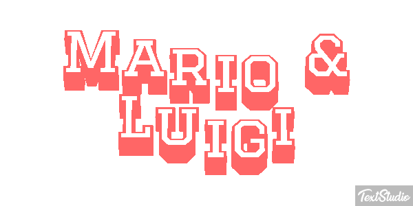 Mario & Luigi Effetto testo
