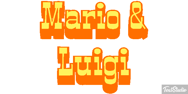 Mario & Luigi Effetto testo