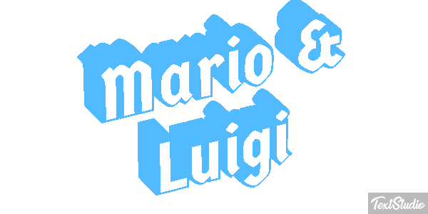 Mario & Luigi Effetto testo