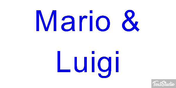 Mario & Luigi Effetto testo
