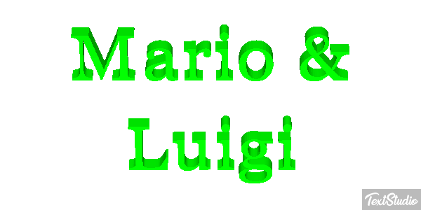 Mario & Luigi Effetto testo
