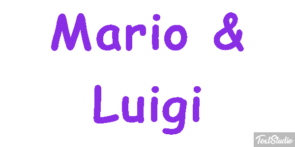 Mario & Luigi Effetto testo