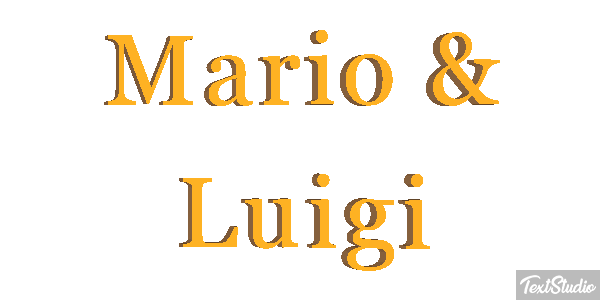 Mario & Luigi Effetto testo