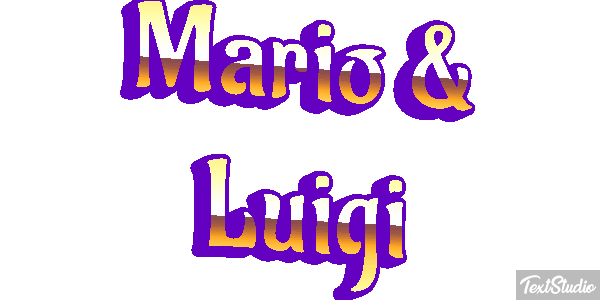 Mario & Luigi Effetto testo