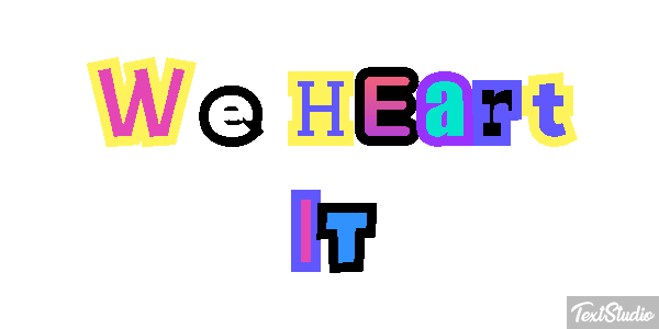 We Heart It Texteffekt