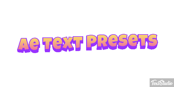 Ae Text Presets Text effect