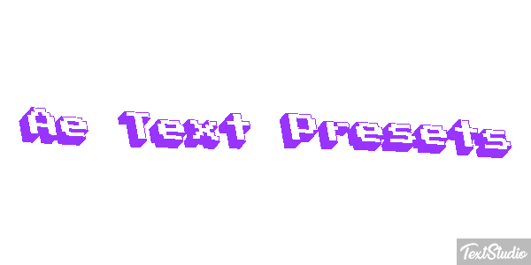 Ae Text Presets Text effect