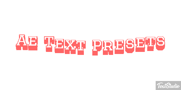 Ae Text Presets Text effect