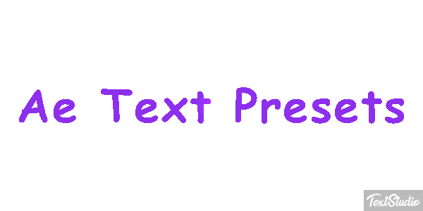 Ae Text Presets Text effect