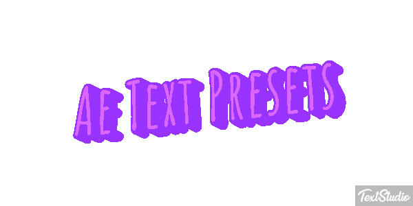 Ae Text Presets Text effect