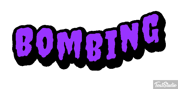 Bombing Tekst effect